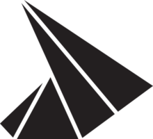 illustration de logo de montagne triangle abstrait dans un style branché et minimaliste png