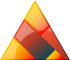 Abstract pyramid triangle logo illustration in trendy and minimal style png