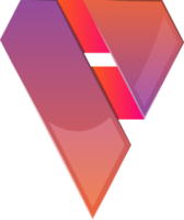 logo triangle abstrait dans un style branché et minimal png