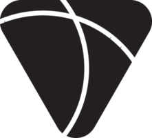 abstract driehoek logo in modieus en minimaal stijl png