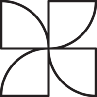 abstract propeller logo illustratie in modieus en minimaal stijl png