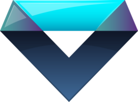 illustration abstraite du logo diamant dans un style branché et minimaliste png