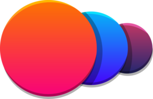 abstrakt överlappande cirkel logotyp illustration i trendig och minimal stil png