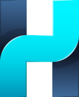 illustration abstraite du logo lettre h dans un style branché et minimal png