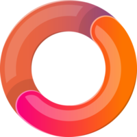 Abstract letter O logo illustration in trendy and minimal style png