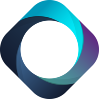 logo de cercle abstrait avec illustration de trous dans un style branché et minimal png