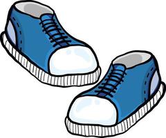 zapatillas azules,ilustración,vector sobre fondo blanco vector