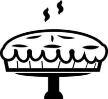 Restaurant pie, illustration, vector, on a white background. vector