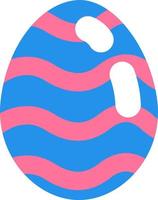 huevo de pascua decorativo, ilustración, vector sobre fondo blanco.