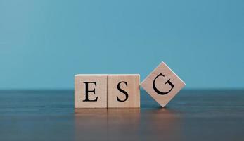 ESG - short for environmental social governance. Environment is company's responsibility. Social is employees, suppliers, customers. Governance is effective, transparent, auditable management. photo