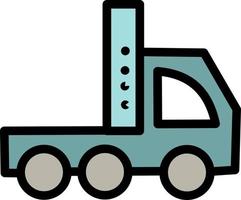 Transport truck, illustration, vector on a white background.