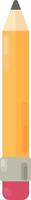 Orange pencil , illustration, vector on white background