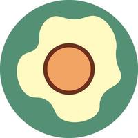 One fried egg, illustration, vector on a white background.