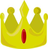 Crown, illustration, vector on white background.