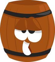 Wine barrel ,illustration, vector on white background