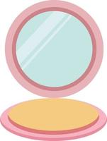 Make up mirror, illustration, vector on white background.