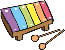 Musical toy, illustration, vector on white background.