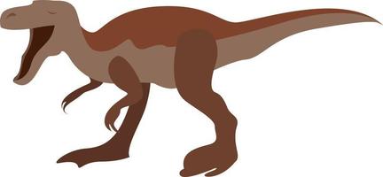 gran dinosaurio, ilustración, vector sobre fondo blanco.
