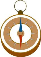 Compass with handle, illustration, vector on white background.