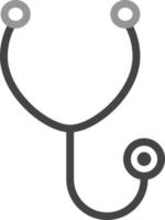 Doctors stethoscope, illustration, vector on a white background.