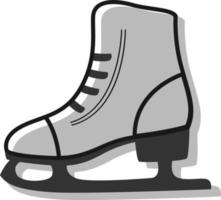 Ice skates, illustration, vector on white background.