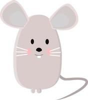 Lindo ratón, ilustración, vector sobre fondo blanco.