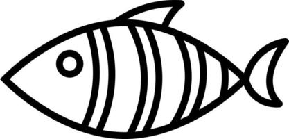 White fish with four stripes, illustration, vector on white background.