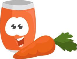 Carrot juice,illustration,vector on white background vector