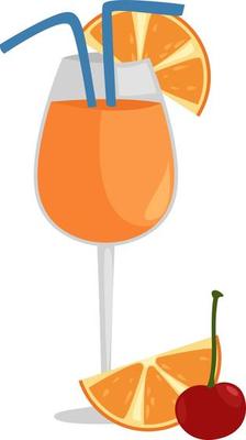 Citrus coctail,illustration,vector on white background