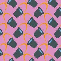 Small bucket pattern,seamless pattern on light violet background. vector