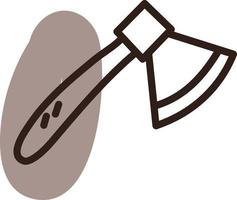 Sharp ax, illustration, vector, on a white background. vector