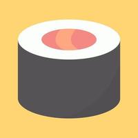 Sushi, illustration, vector on white background.