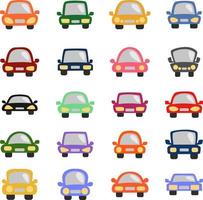 Different types of cars, illustration, vector, on a white background. vector