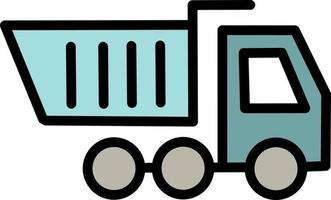 Garbage truck, illustration, vector on a white background.