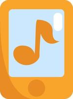 Phone music, illustration, vector on a white background.