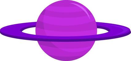 Purple planet, illustration, vector on white background