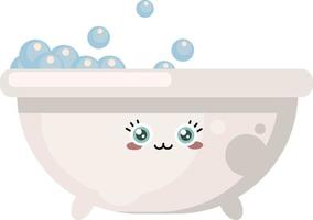 Shower bath, illustration, vector on white background.