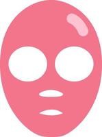 Pink face mask, illustration, vector on a white background