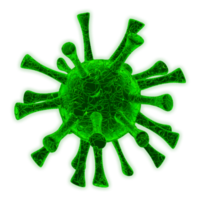 render 3d de virus aislado png