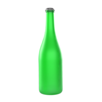 maqueta de botella de refresco verde