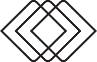 abstrakt fyrkant linje logotyp illustration i trendig och minimal stil png