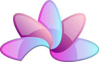 ilustração abstrata do logotipo da flor de cinco pétalas em estilo moderno e minimalista png