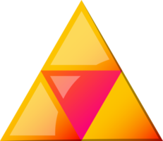 ilustración abstracta del logotipo del triángulo piramidal en un estilo moderno y minimalista png