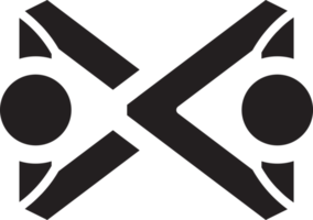 abstrakt två triangel logotyp illustration i trendig och minimal stil png