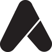 Abstract letter A logo illustration in trendy and minimal style png