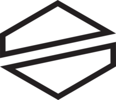 ilustração abstrata do logotipo da linha hexagonal em estilo moderno e minimalista png