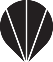 abstrakte Location-Pin-Logo-Illustration im trendigen und minimalistischen Stil png