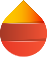 illustration abstraite du logo goutte d'eau dans un style branché et minimal png
