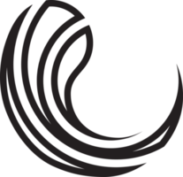 abstrakte Wassertropfen-Logo-Illustration im trendigen und minimalistischen Stil png