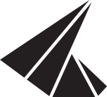 illustration de logo de montagne triangle abstrait dans un style branché et minimaliste png